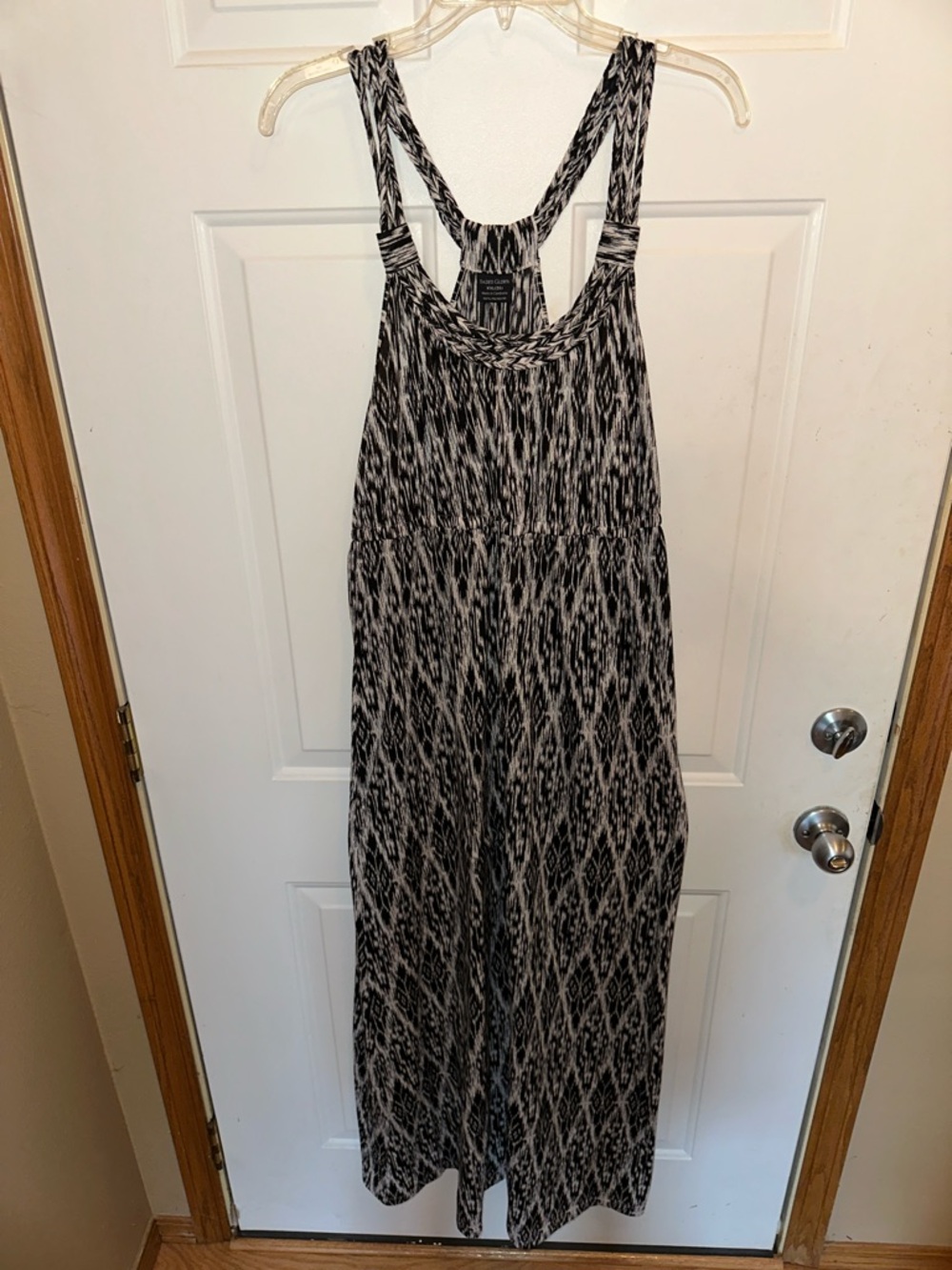 Faded Glory Black and White Patterned Maxi Dress